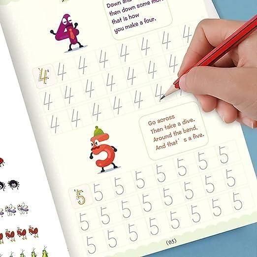 Reusable Tracing Book Set for Kids (Age 3+) - Learn Letters, Numbers, and Shapes