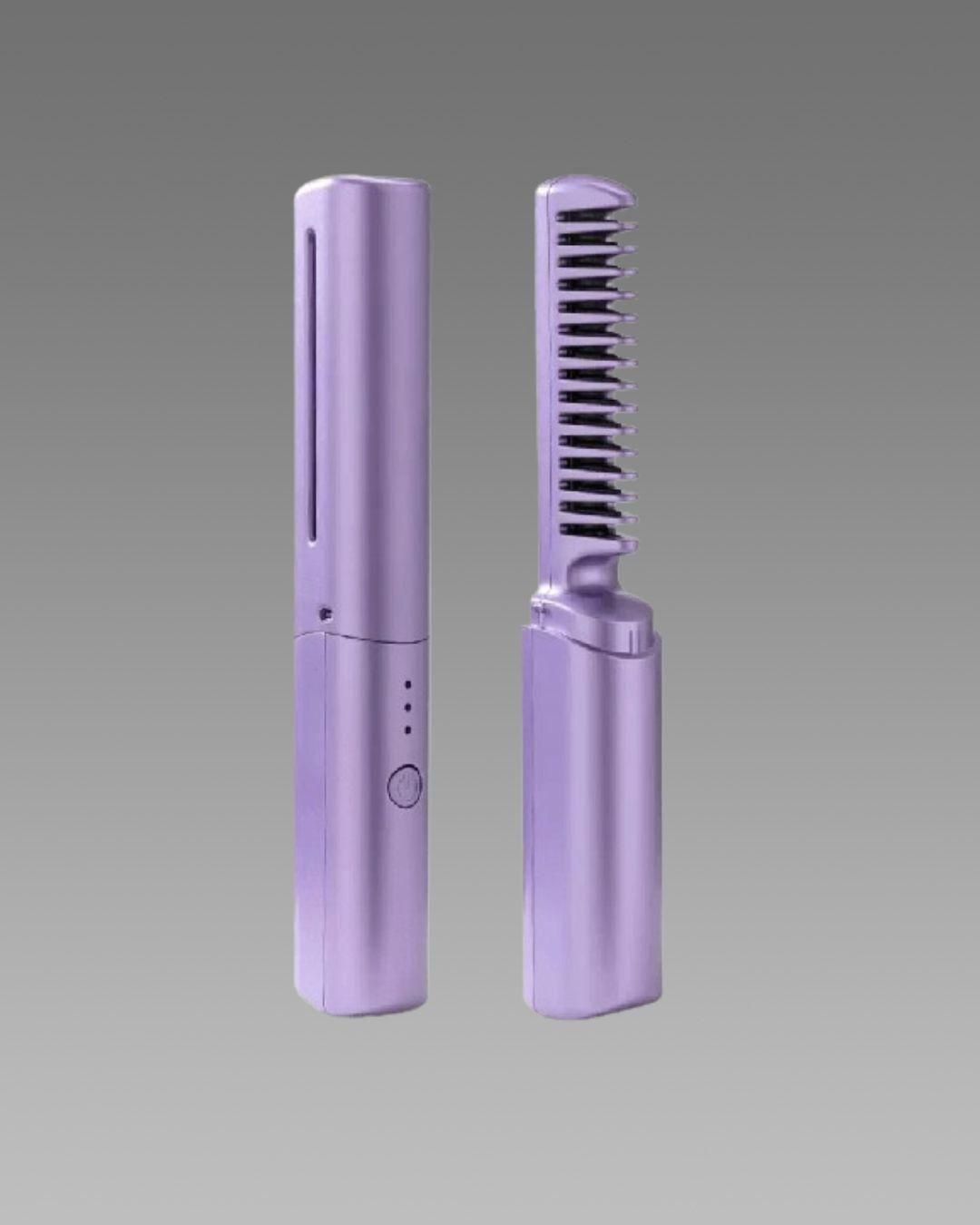 Cordless Mini Hair Straightener Hot Comb