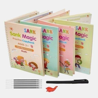 Reusable Tracing Book Set for Kids (Age 3+) - Learn Letters, Numbers, and Shapes