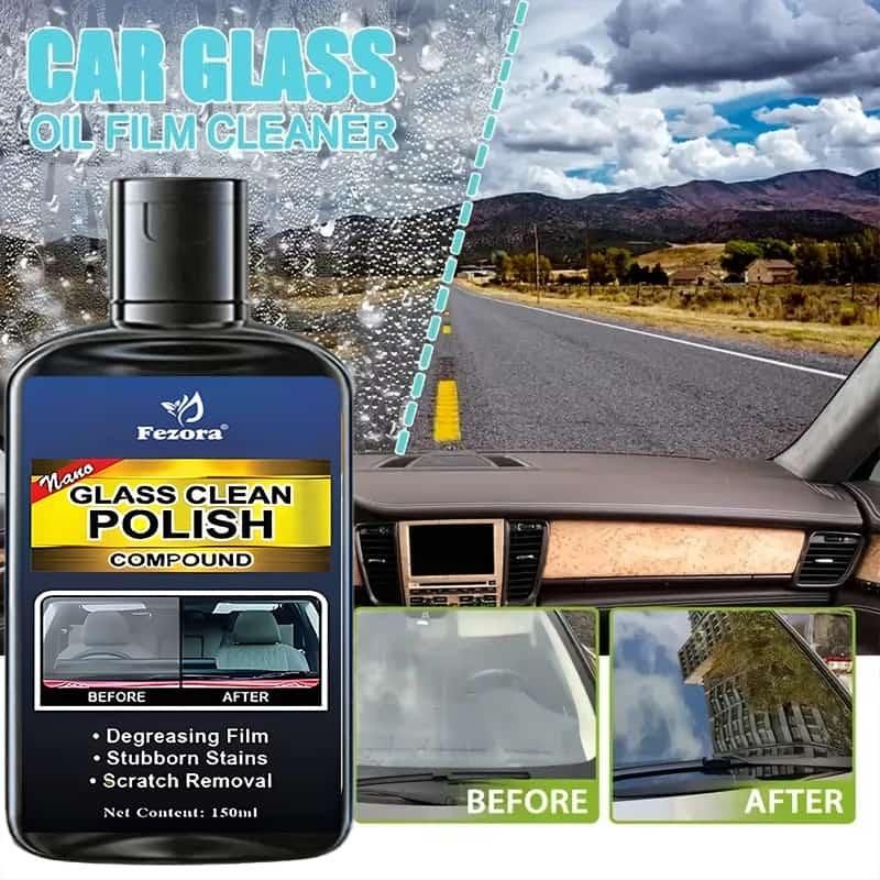 Natroq Glass Clean & Polish Compound – 150ml
