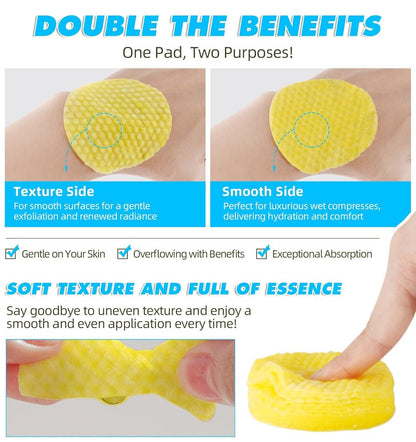 Kojic Acid & Turmeric Cleansing Pads – Brightens, Exfoliates & Hydrates Instantly!