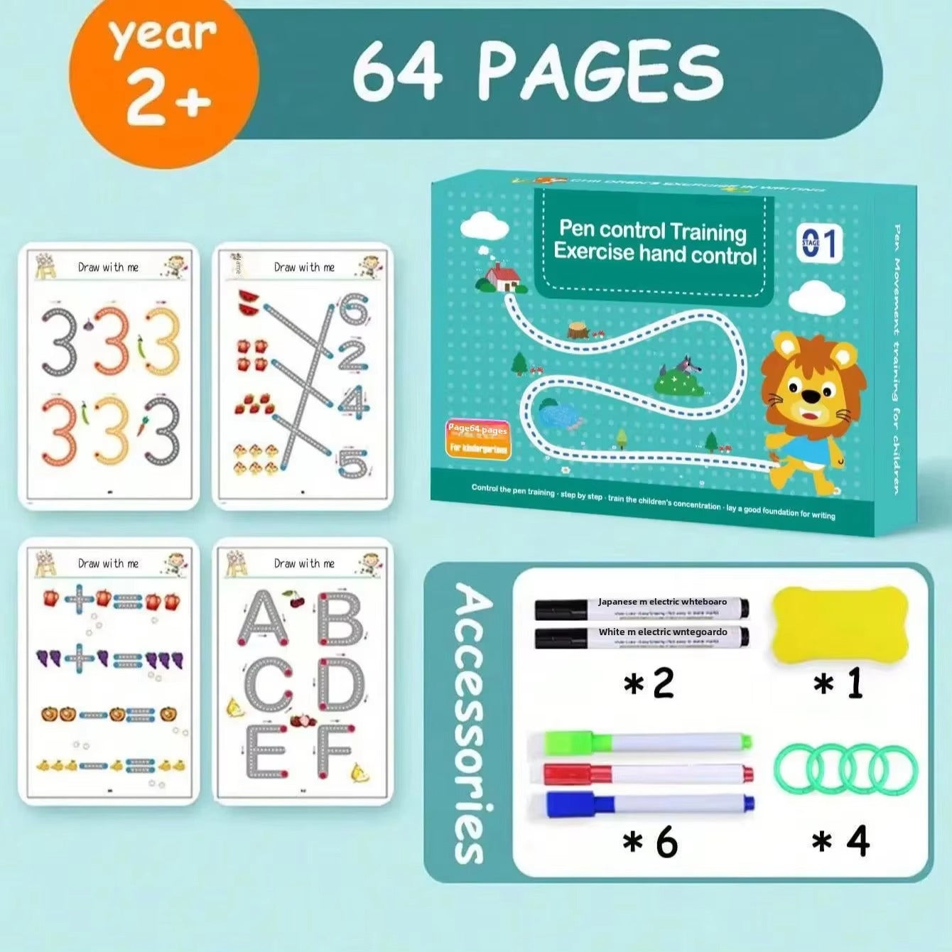Early Learning Write & Wipe Activity Set – Perfect for Preschool & Kindergarten